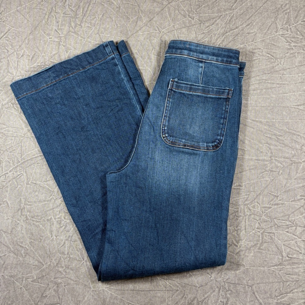 LC Lauren Conrad Womens Wide Leg Patch Pocket Jeans Medium Wash Blue Size 10 - Picture 8 of 8